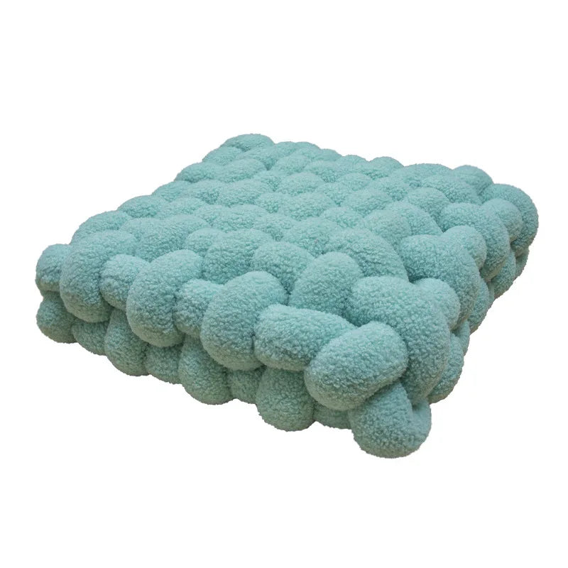 Coussin Nœud : Déco Nordique, Douceur Polaire Berbère