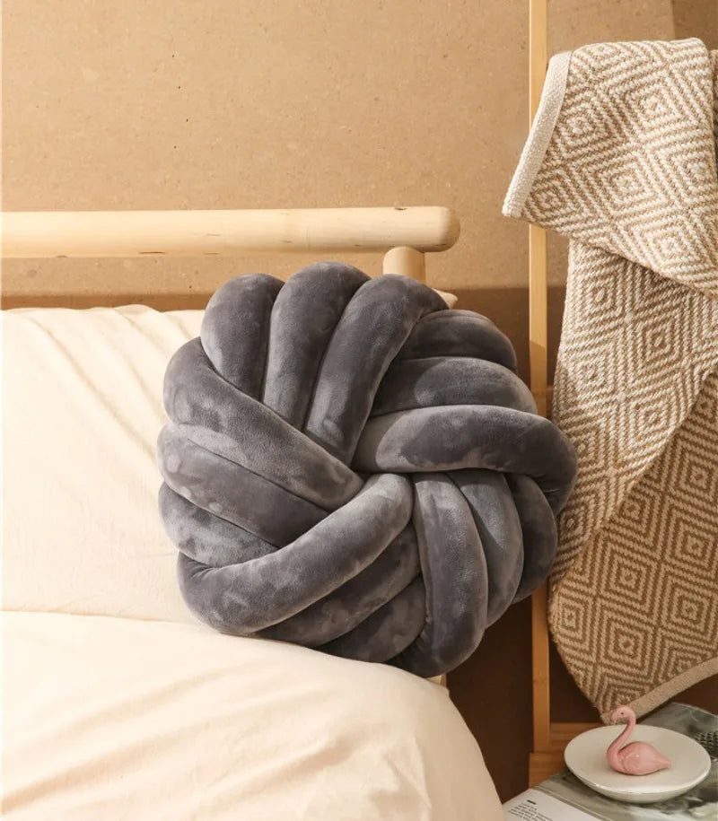 Coussin Rond – Velours Tressé, Confort Design