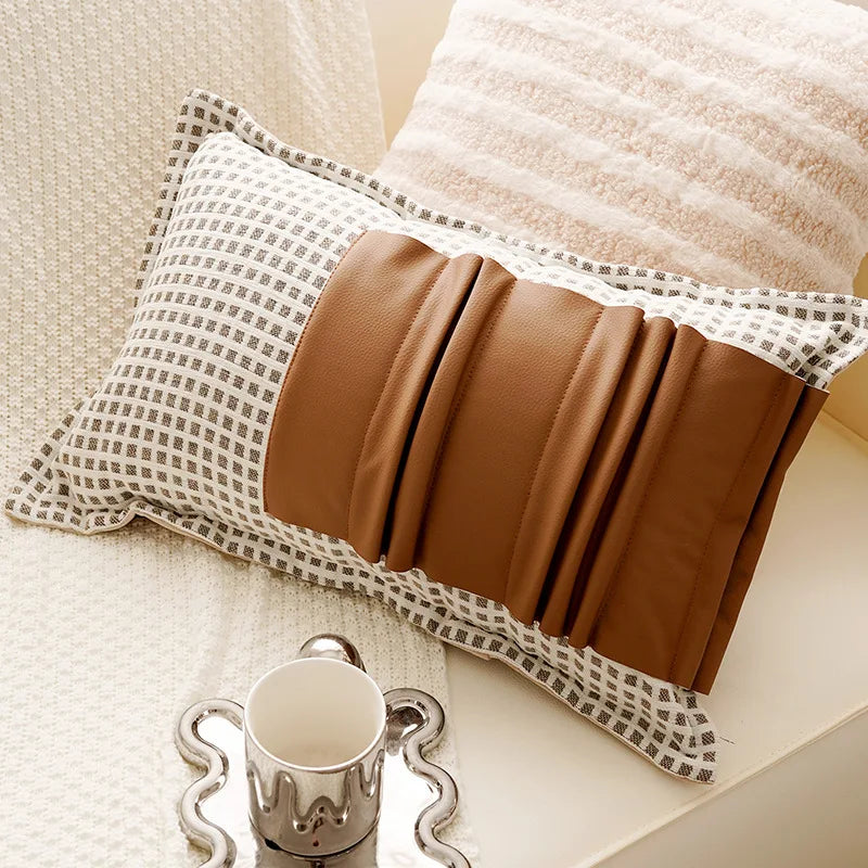 Coussin décoratif : Charme Vintage Français Marron Crème