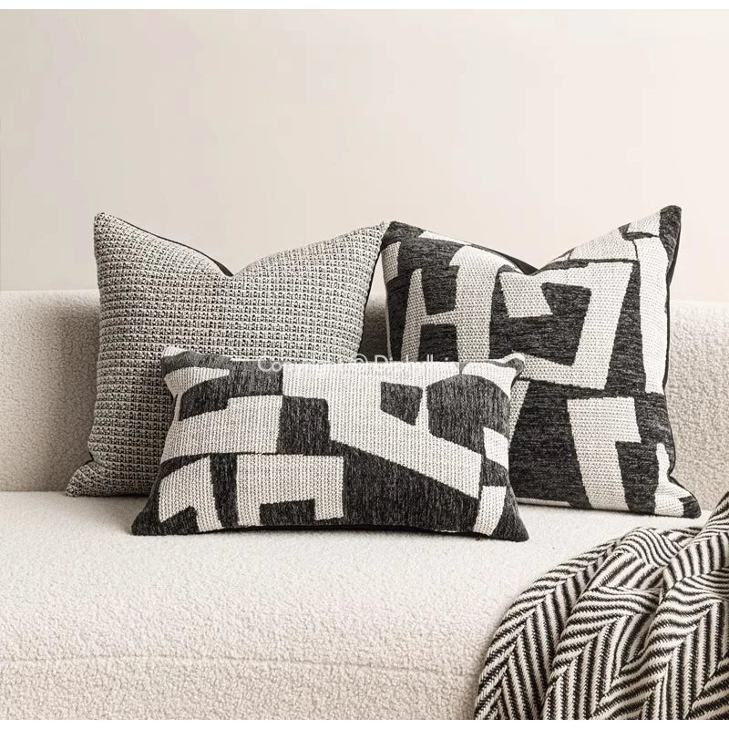 Coussin Bohème : Terracotta Jacquard Géométrique