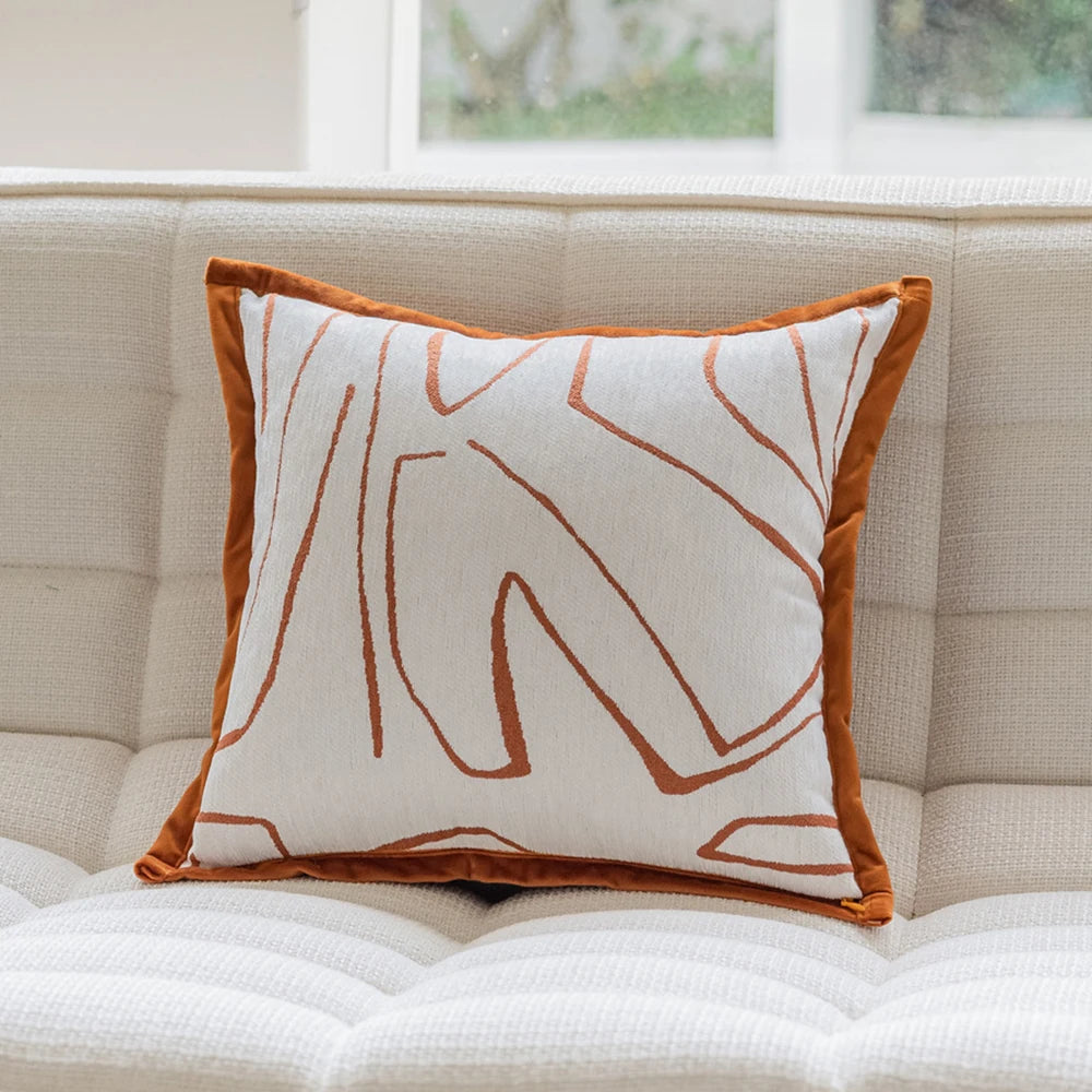 Coussin Déco : Housse Chenille Jacquard 45x45cm