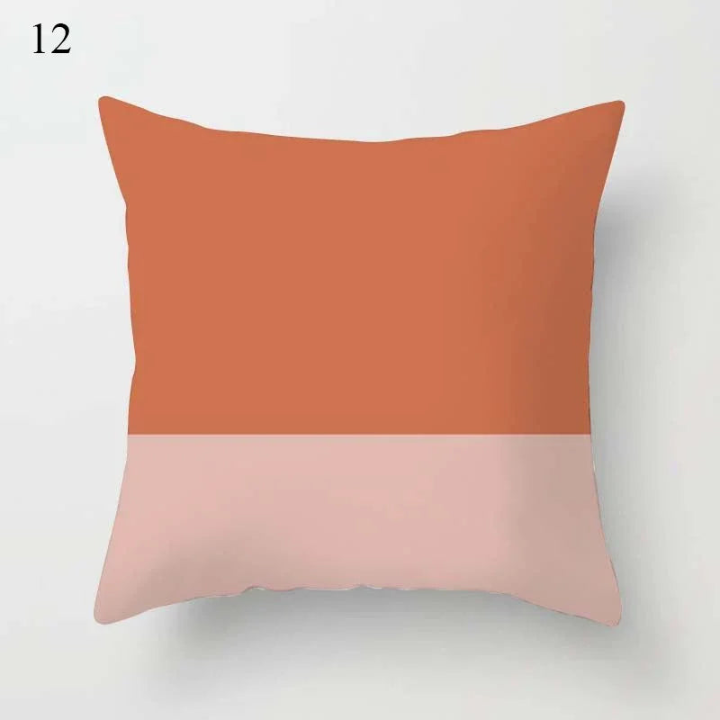 Coussin moderne : Housse carrée rayures marron