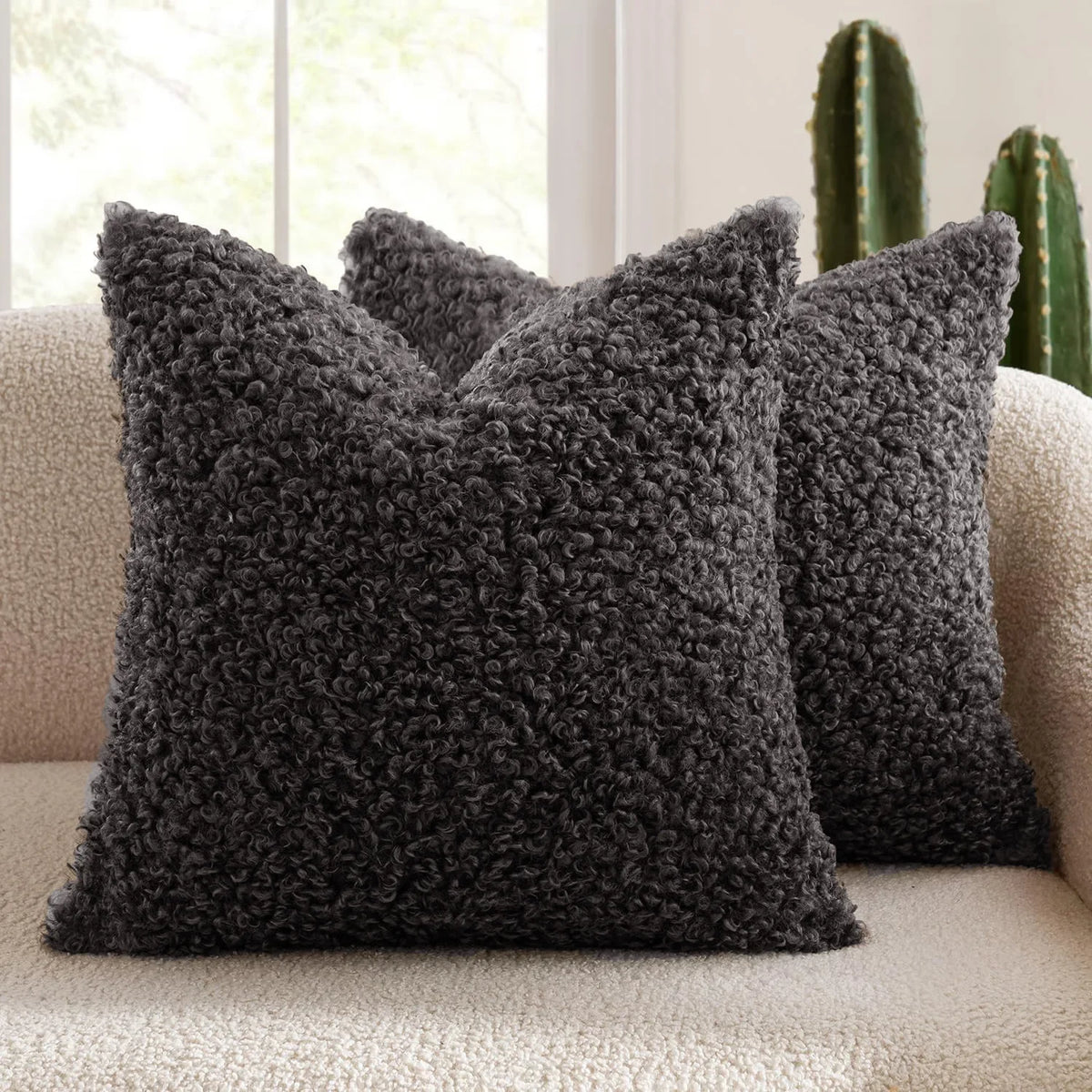 Coussin : Housse Polaire Mouton Douce & Épaisse
