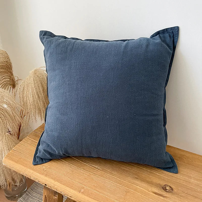 Coussin : Housse Lin Coton Épaisse Déco