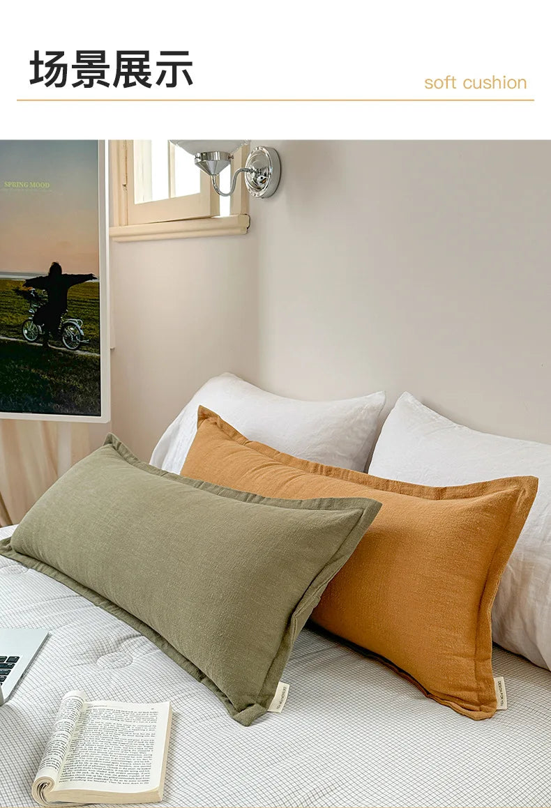 Coussin – Housse Chanvre Coton Zippée Élégante
