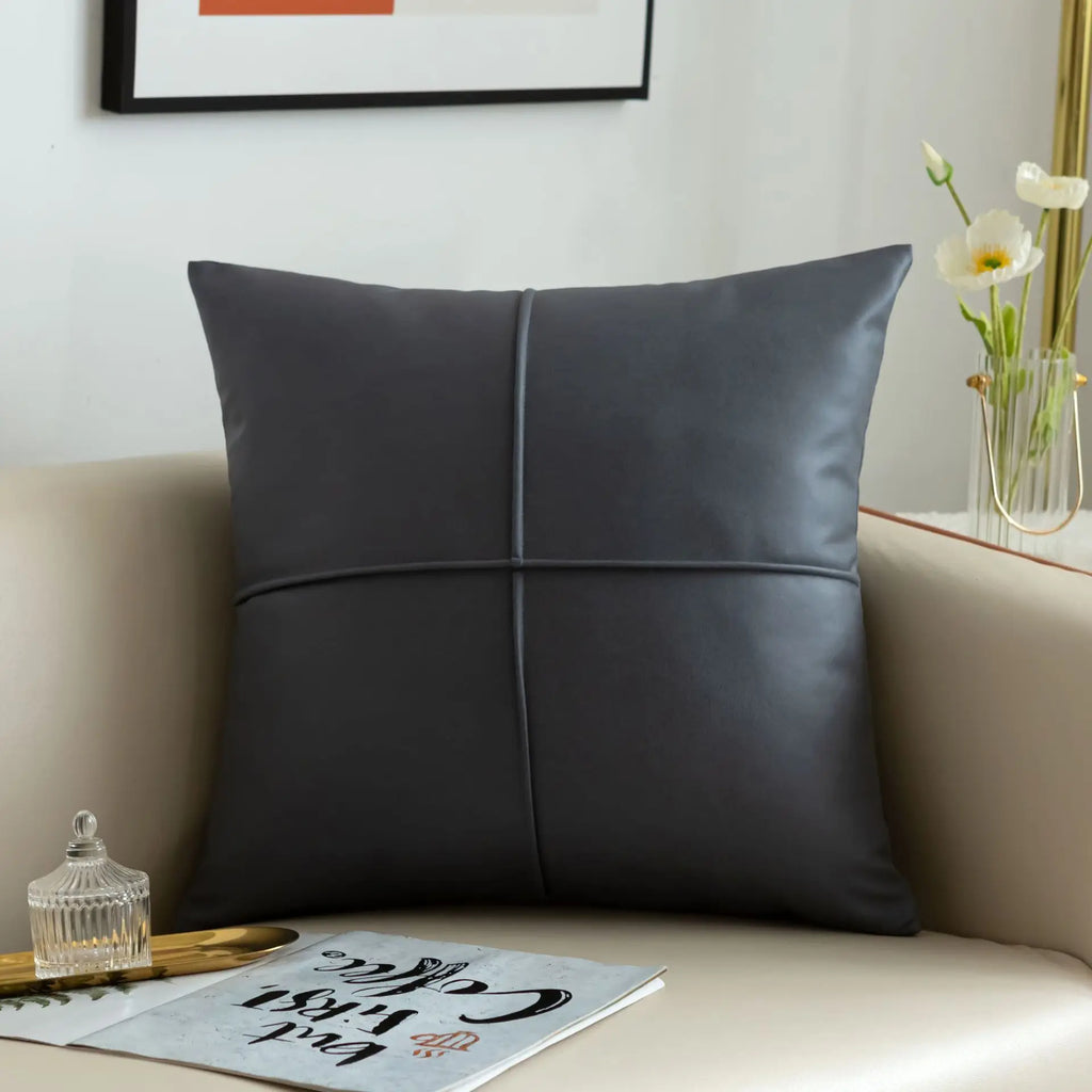 Coussin : Luxe Simili Cuir Imperméable Salon
