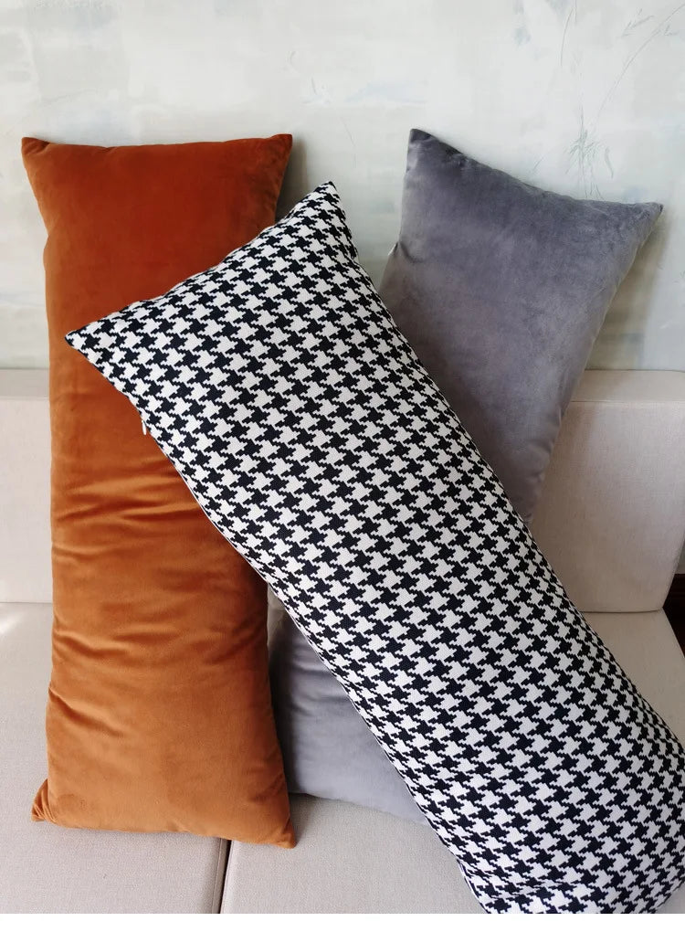 Coussin velours : Housse décorative rectangulaire