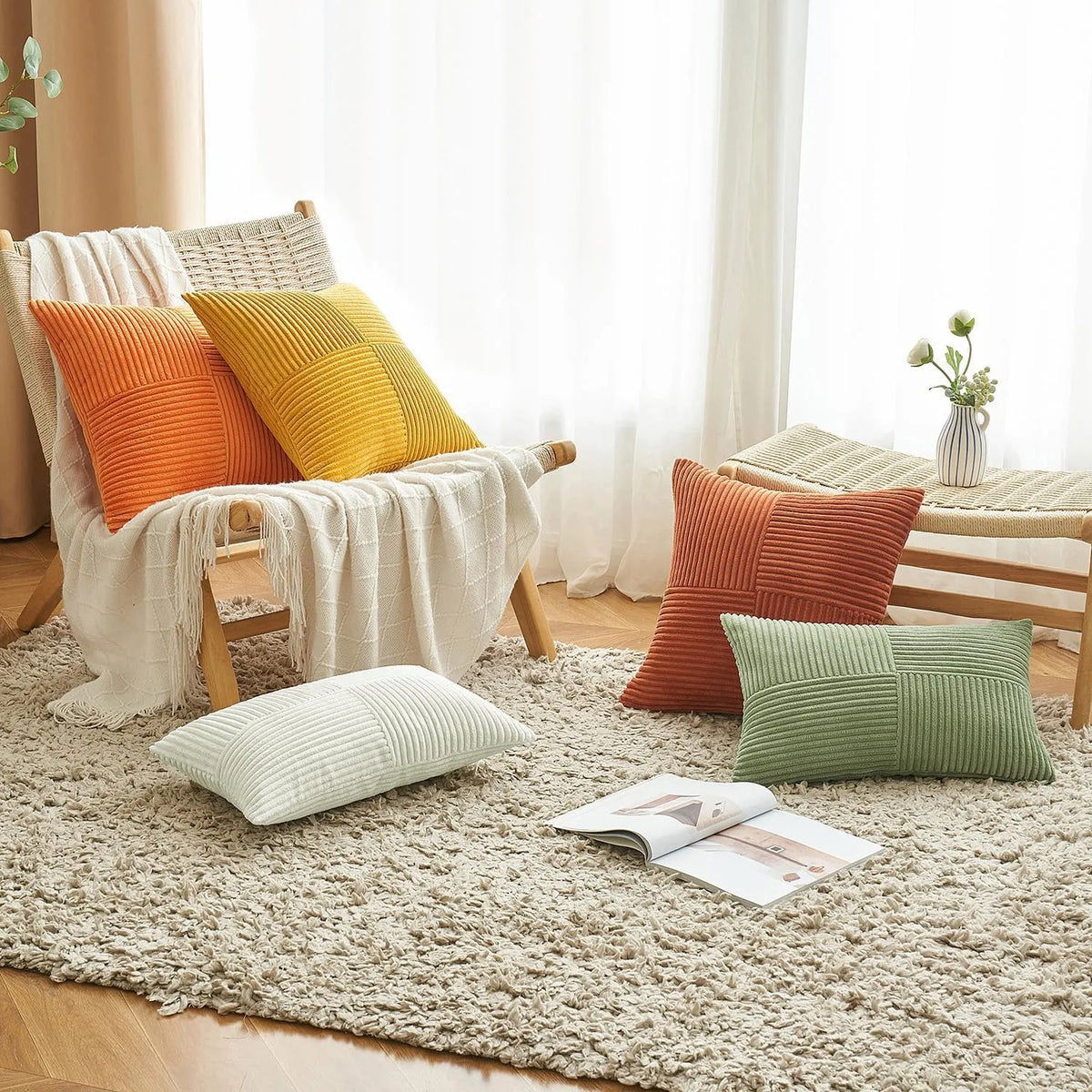 housse de coussin terracotta