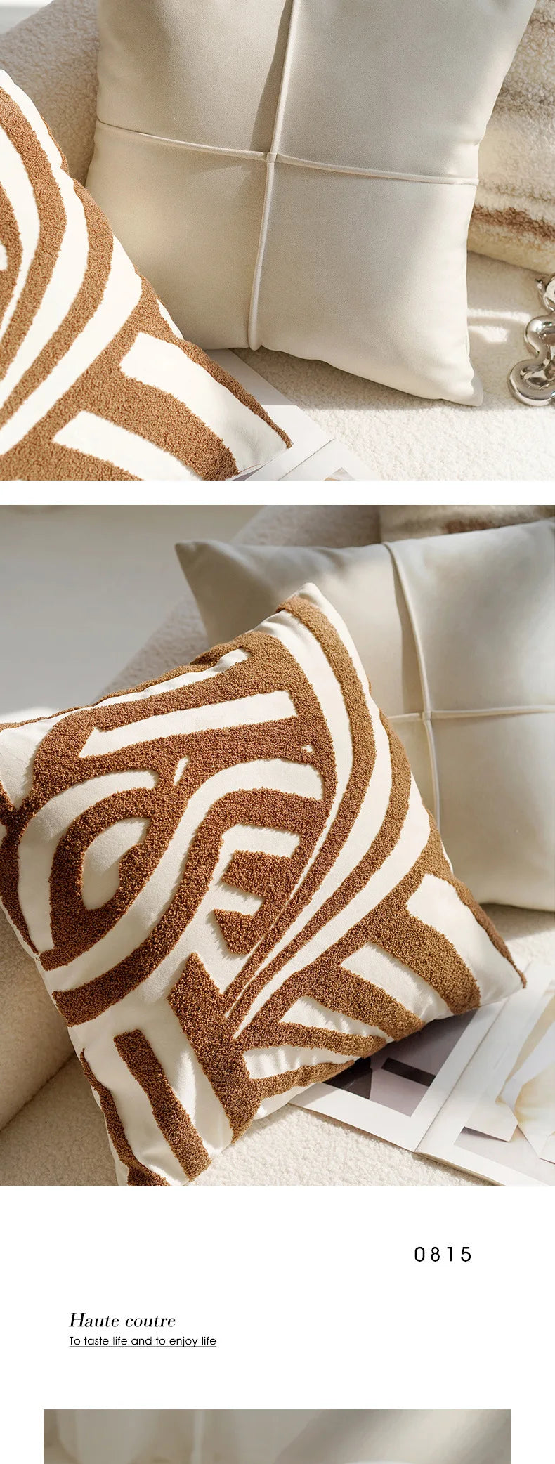 Coussin – Housse Déco Vintage Nordique Luxe