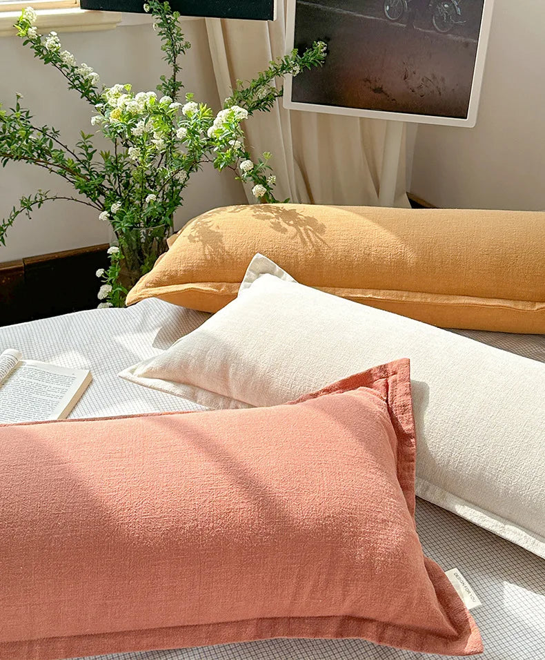 Coussin – Housse Chanvre Coton Zippée Élégante