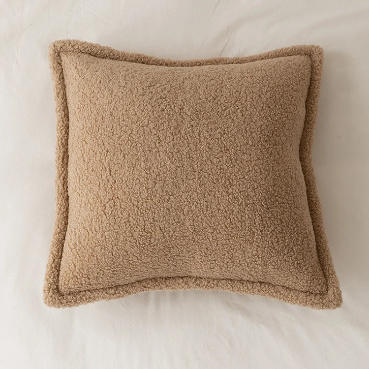 coussin bouclette terracotta