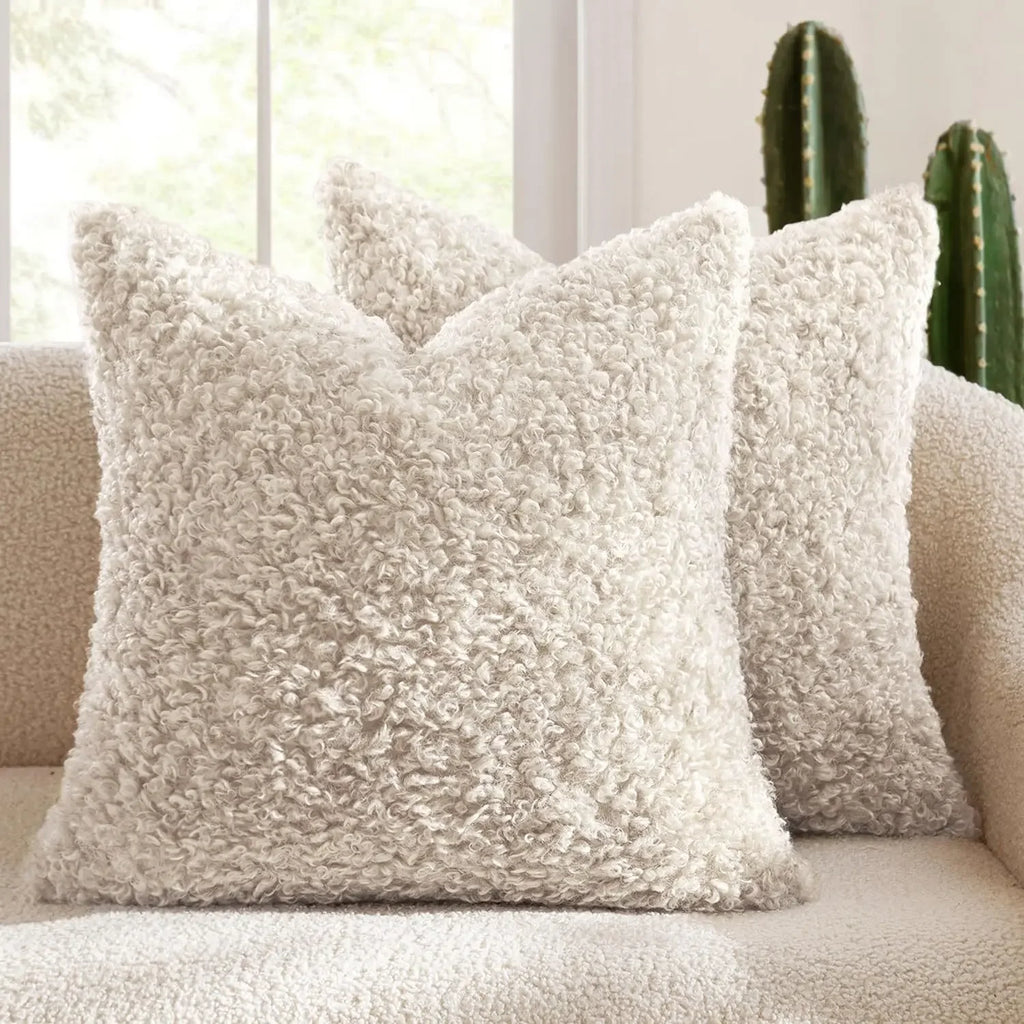 Coussin : Housse Polaire Mouton Douce & Épaisse