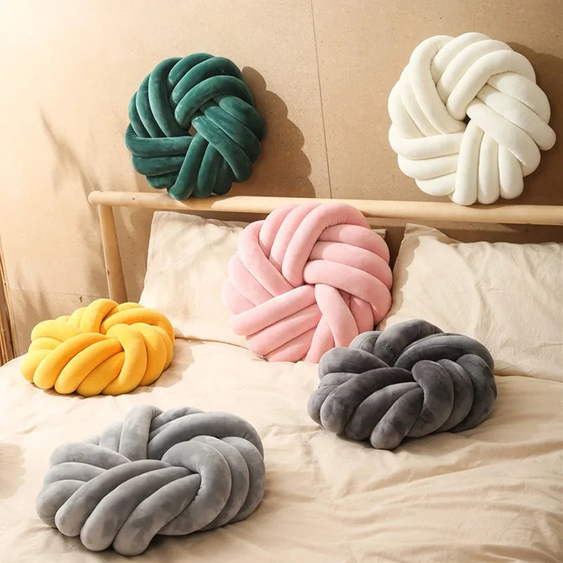 Coussin Rond – Velours Tressé, Confort Design
