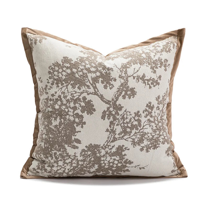 Coussin Rond : Luxe Français, Kaki Élégant