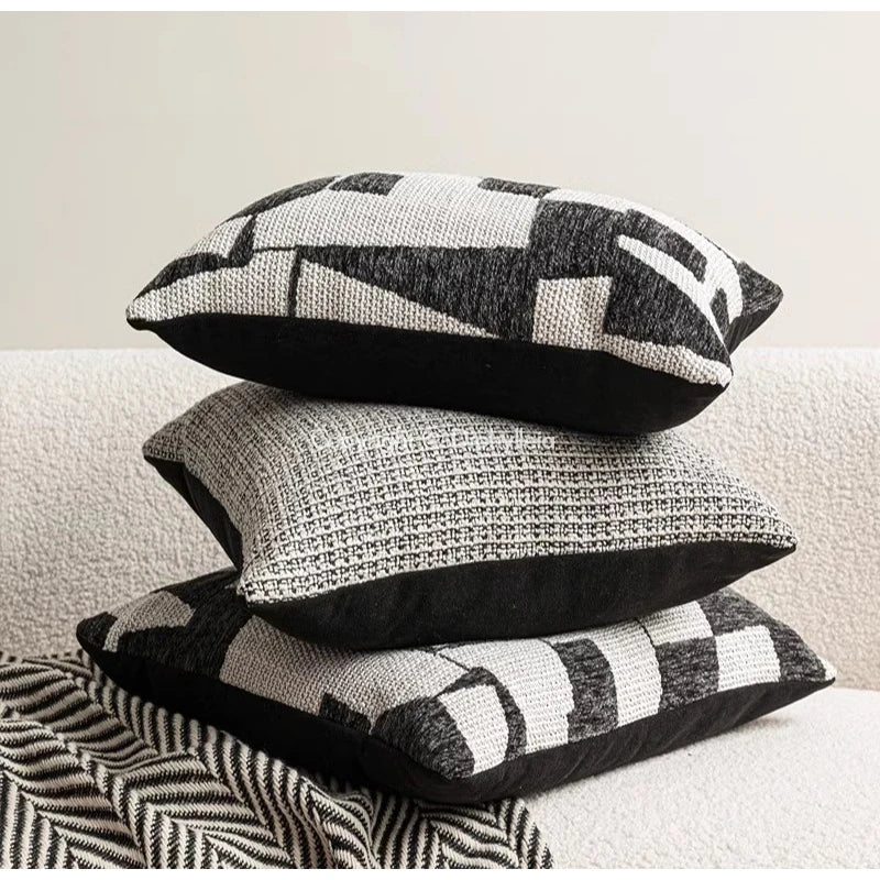Coussin : Housse décorative Jacquard Bohème Terre Cuite
