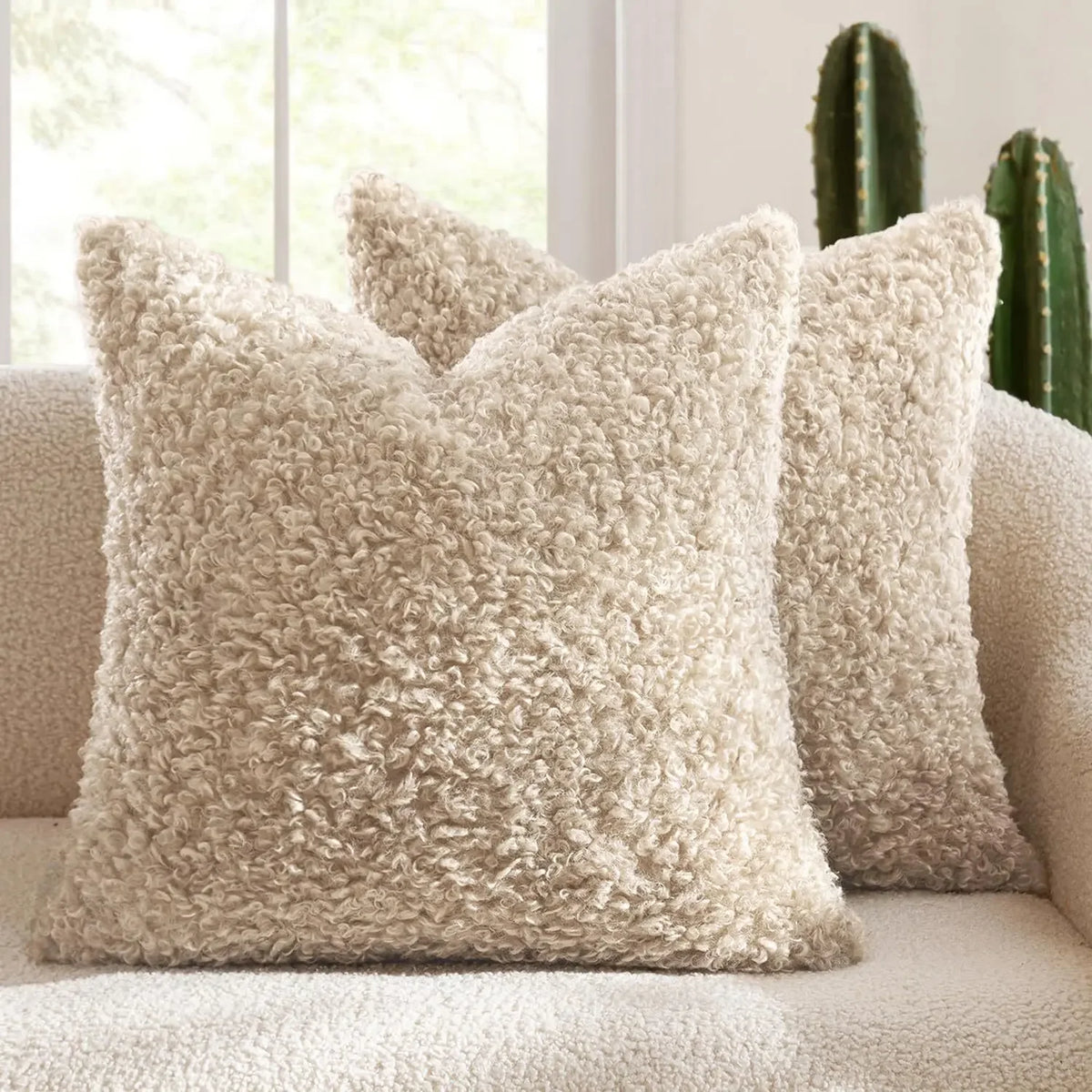 Coussin : Housse Polaire Mouton Douce & Épaisse