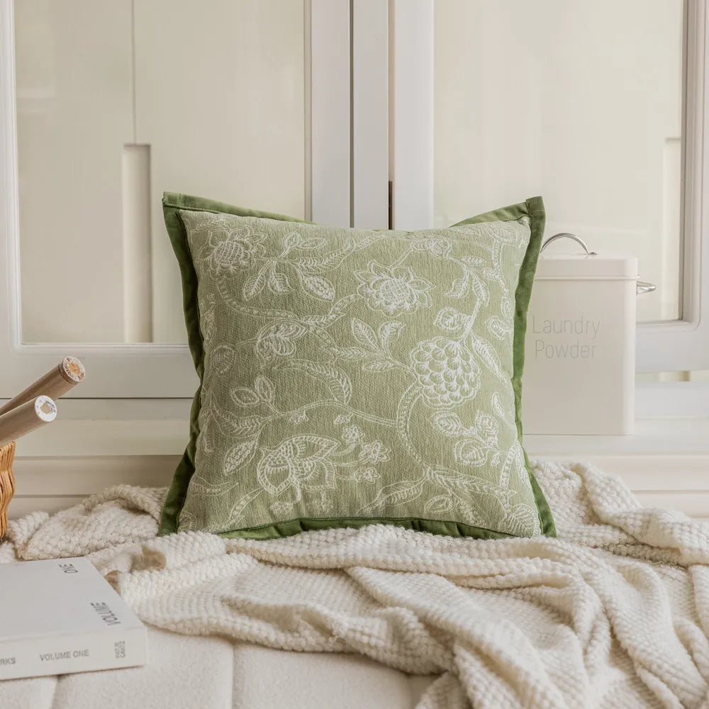 Coussin Déco : Housse Chenille Jacquard 45x45cm