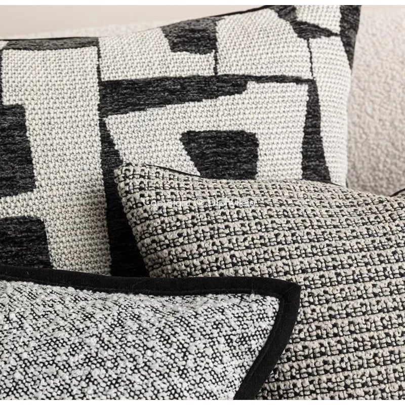 Coussin : Housse décorative Jacquard Bohème Terre Cuite