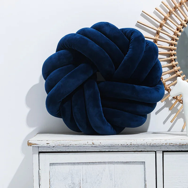 Coussin Rond – Velours Tressé, Confort Design