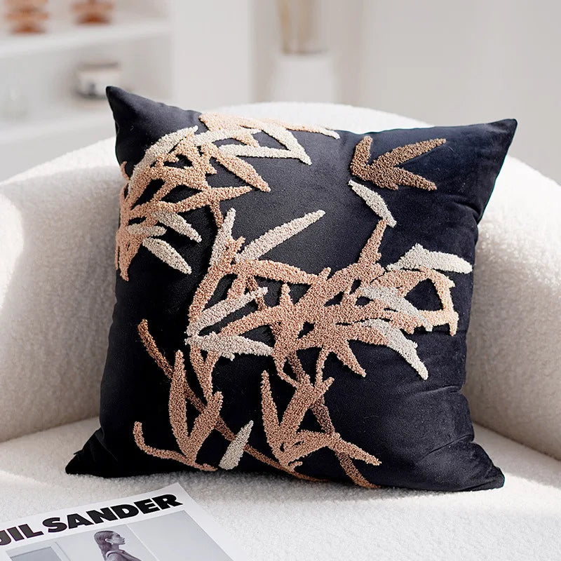 Coussin Déco : Style Nordique Vintage Marron
