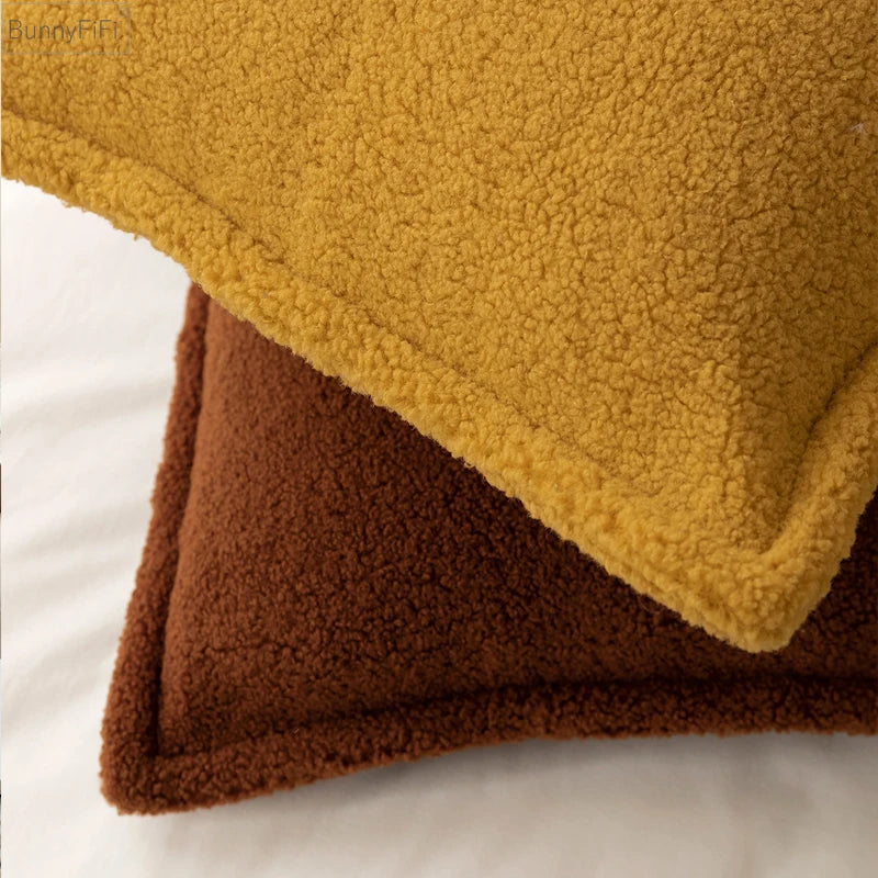 coussin bouclette terracotta
