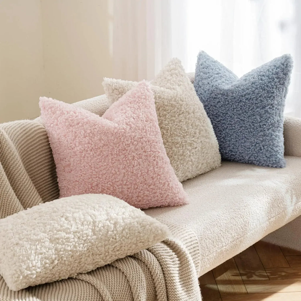 Coussin : Housse Polaire Mouton Douce & Épaisse