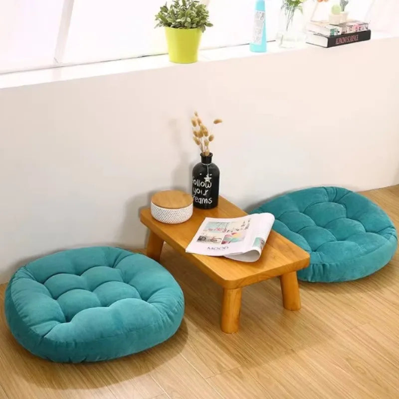 Coussin rond : confort touffeté pour méditation & salon
