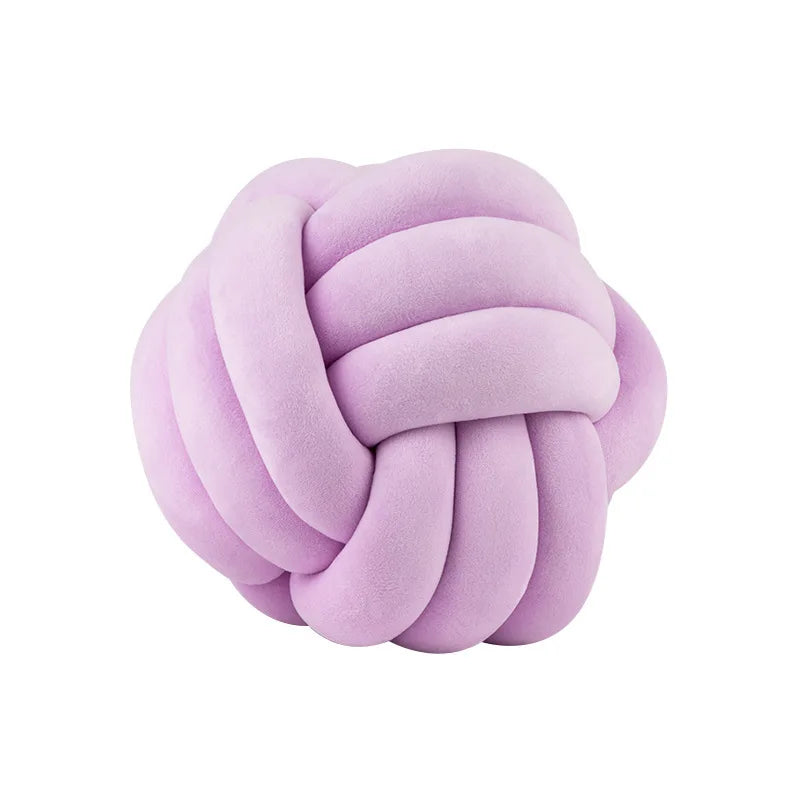 Coussin décoratif – Nœud Velours Rose Esthétique