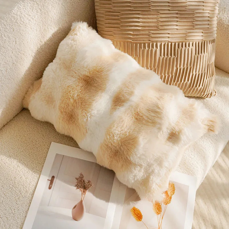 Coussin Déco : Style Vintage Français Marron Crème