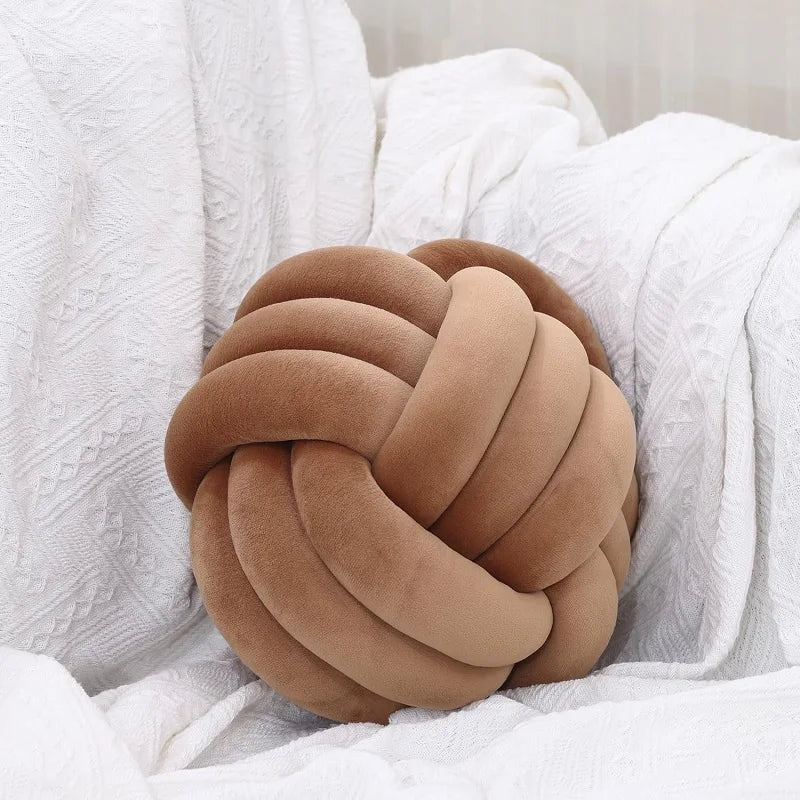 Coussin – Boule Nouée Décorative, Douceur Unique