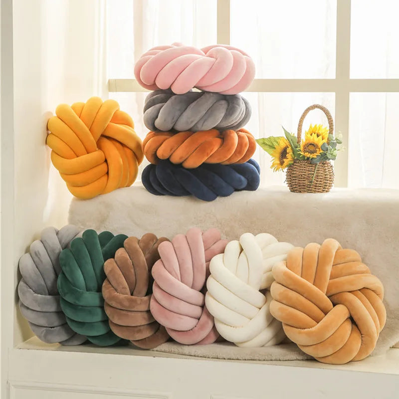 Coussin Rond – Velours Tressé, Confort Design