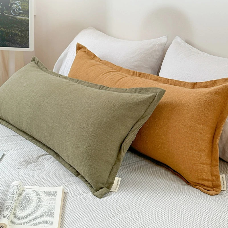 Coussin – Housse Chanvre Coton Zippée Élégante