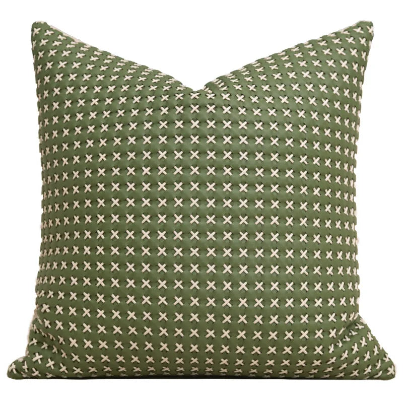 Coussin décoratif : suédine orange, touche luxe