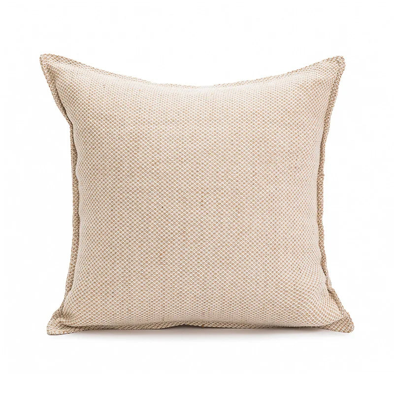 Coussin décoratif - Brodé marron, style luxe léger