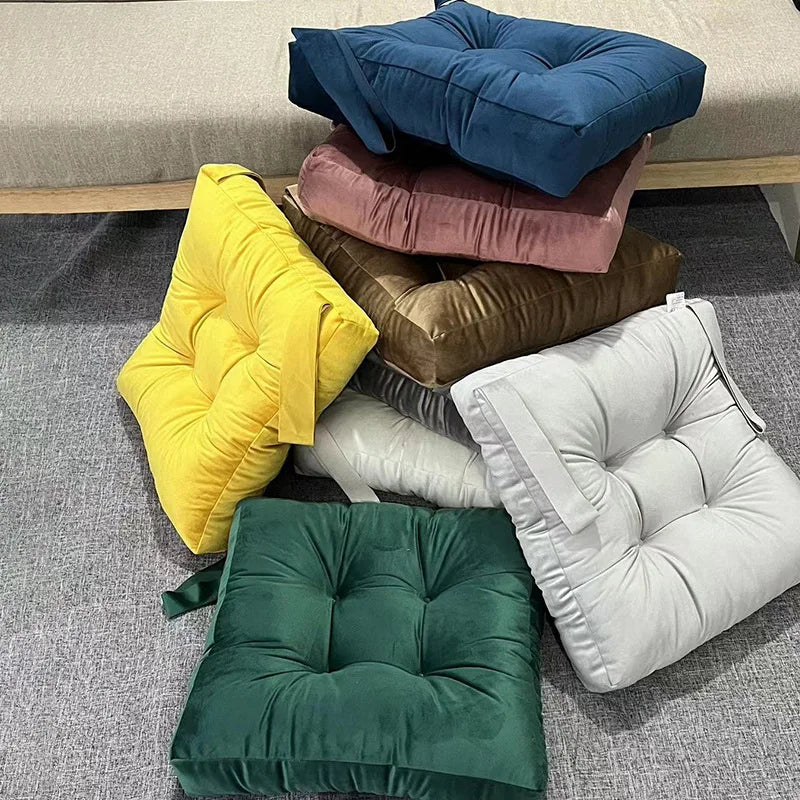 Coussin Tatami : Velours Côtelé Moelleux Épais