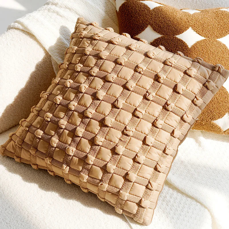 Coussin : Housse Luxe Vintage Marron