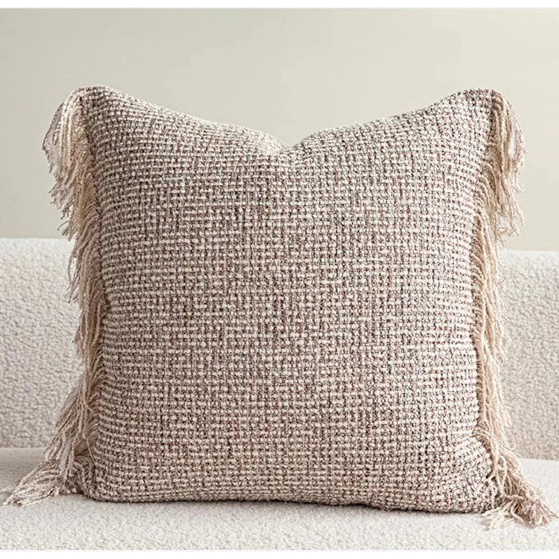 Coussin Bohème : Terracotta Jacquard Géométrique