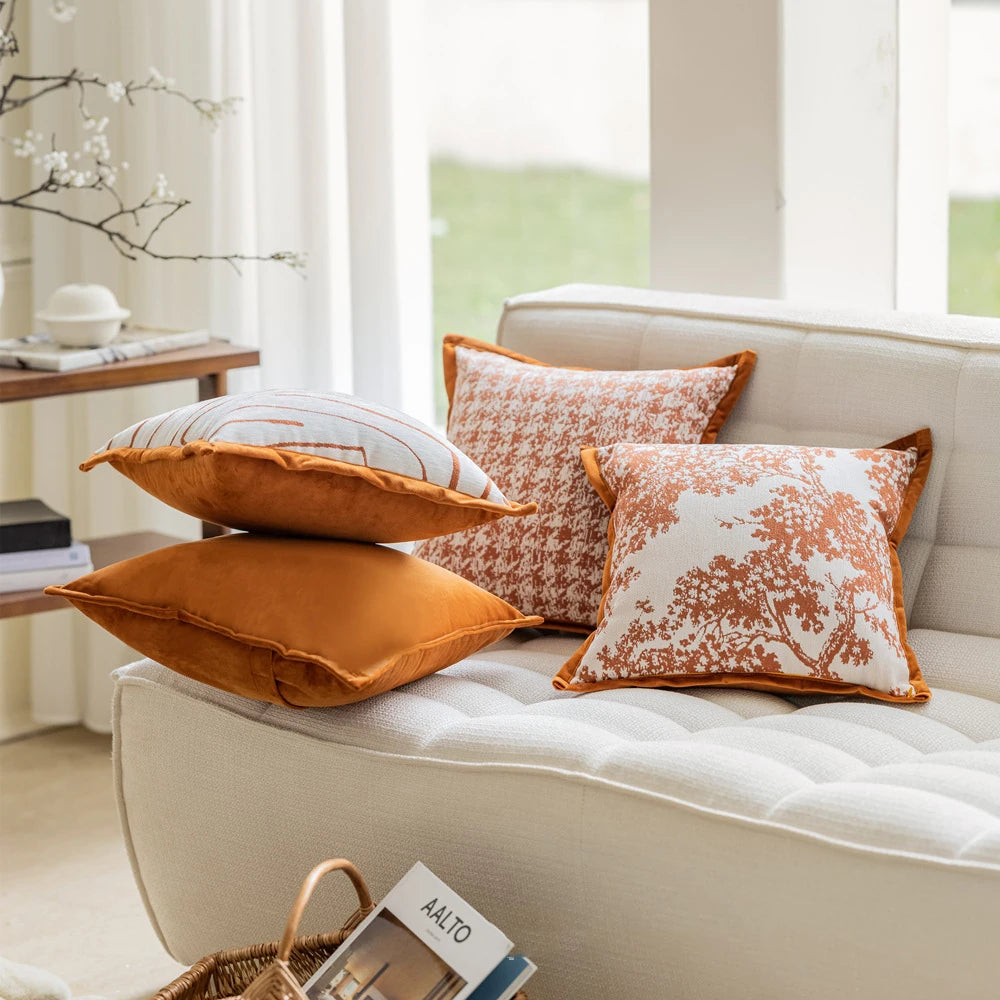 Coussin Déco : Housse Chenille Jacquard 45x45cm