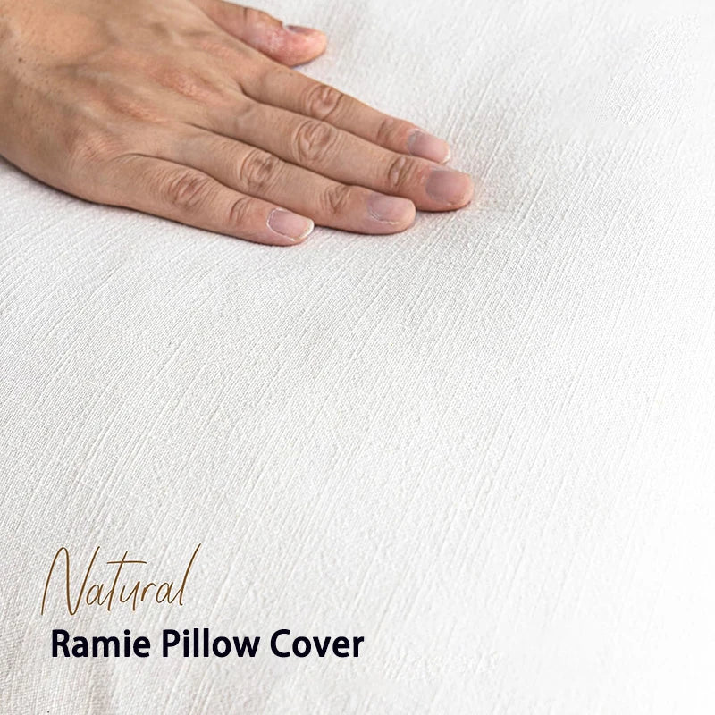 Coussin Déco : Housse Ramie Bohème et Naturelle