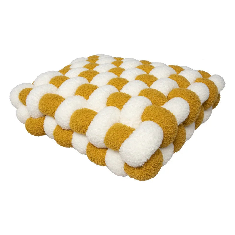 Coussin Nœud : Déco Nordique, Douceur Polaire Berbère