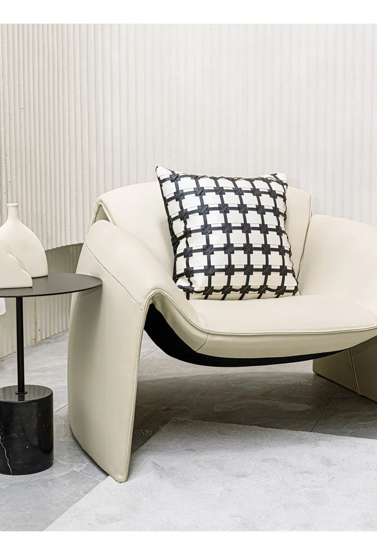 Coussin Décoratif : Luxe Marron, Effet Cuir