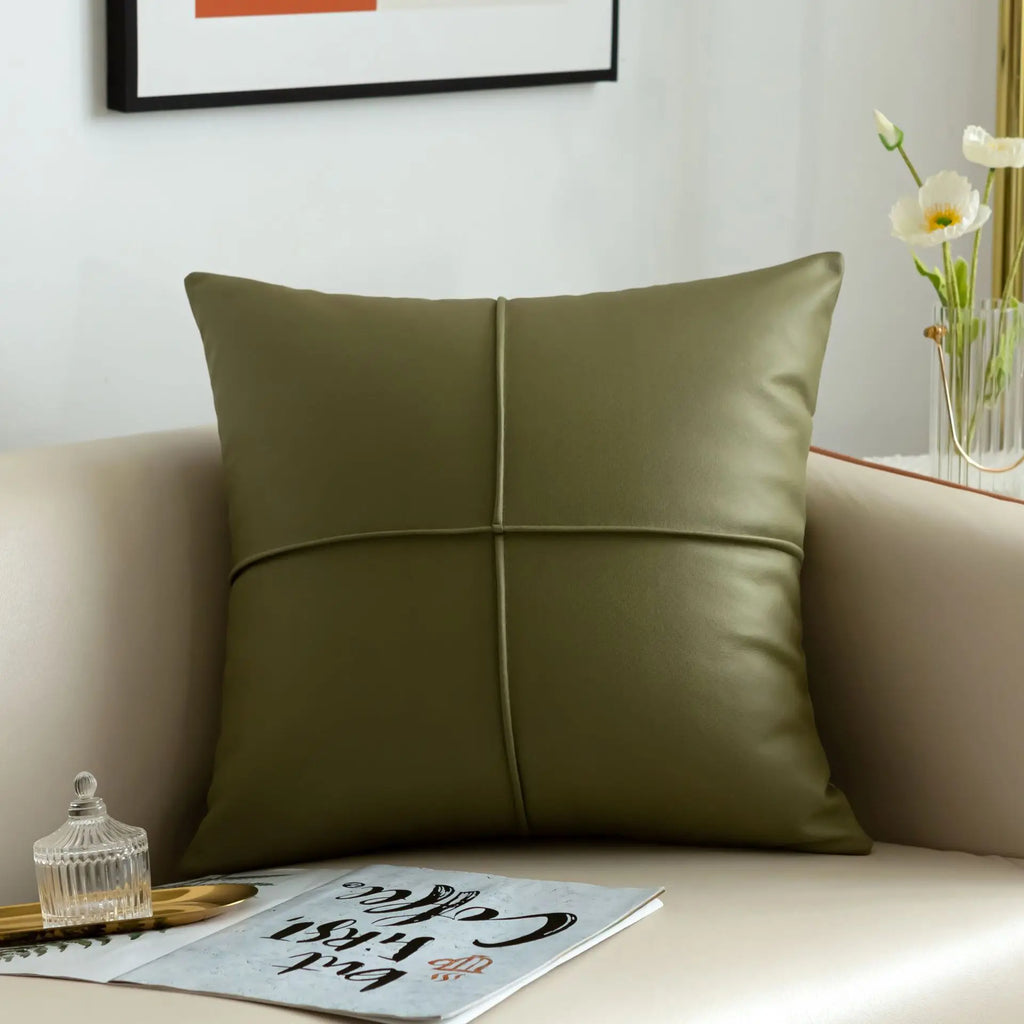 Coussin : Luxe Simili Cuir Imperméable Salon