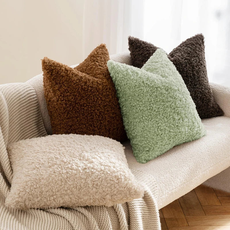 Coussin : Housse Polaire Mouton Douce & Épaisse