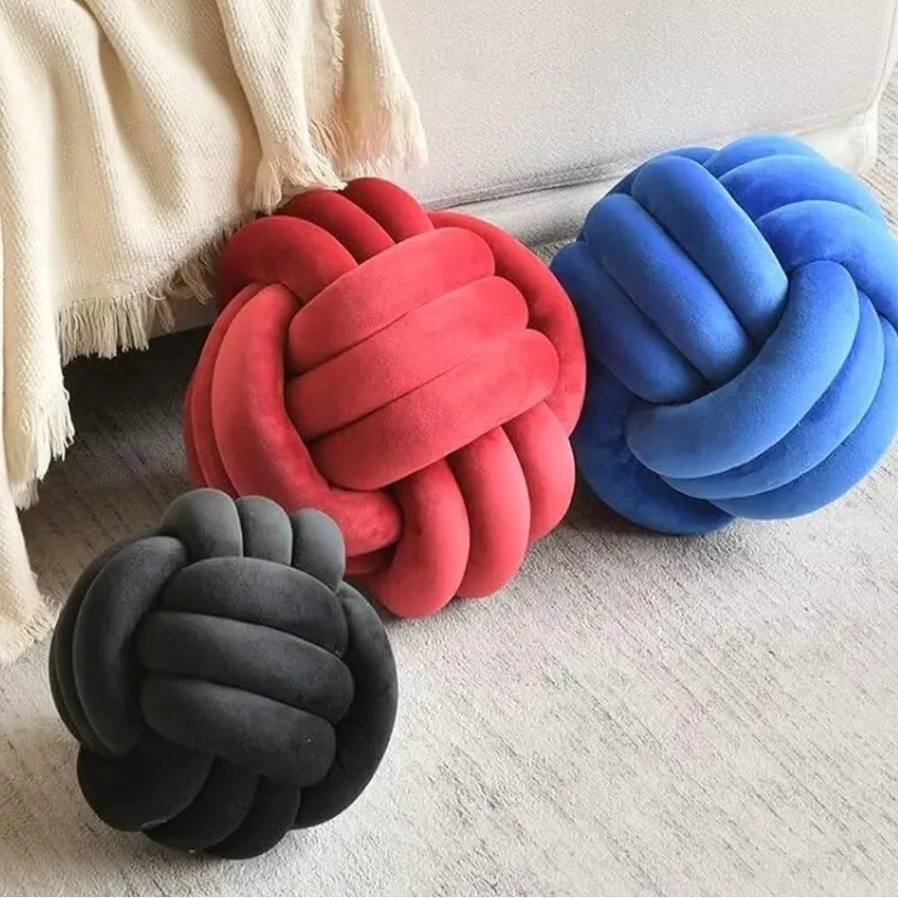 Coussin décoratif – Nœud Velours Rose Esthétique