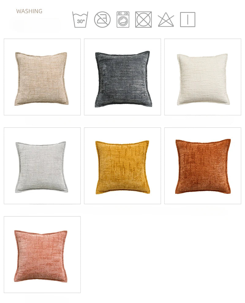 Coussin : Housse Chenille Épaisse & Confortable