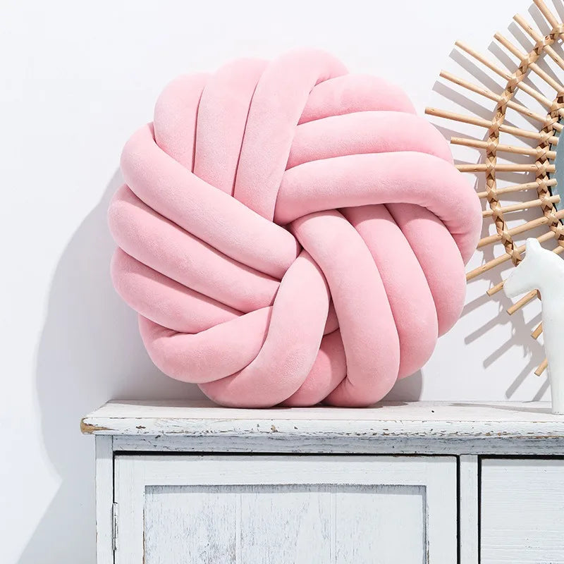 Coussin Rond – Velours Tressé, Confort Design