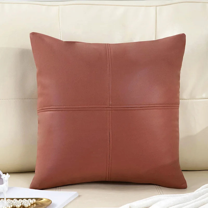 Coussin : Luxe Simili Cuir Imperméable Salon