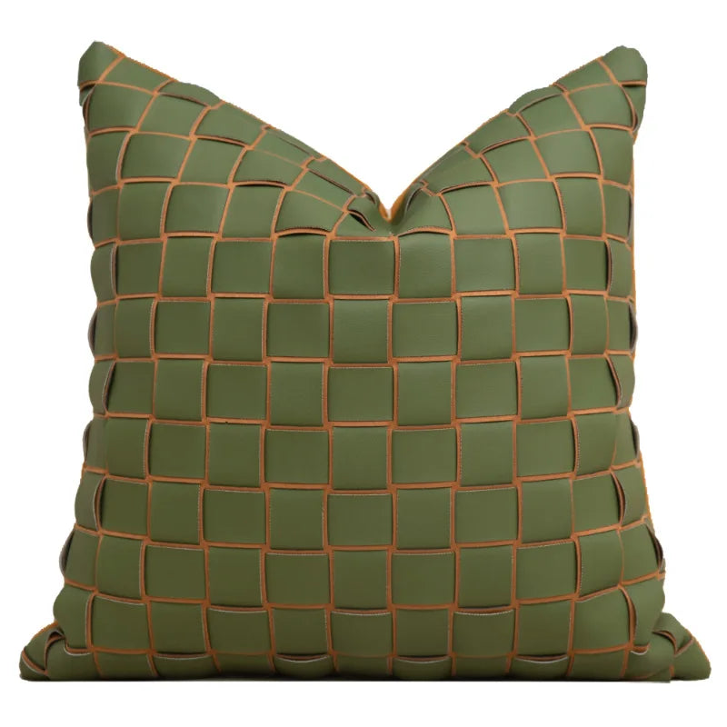 Coussin décoratif : suédine orange, touche luxe