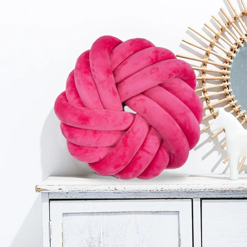 Coussin Rond – Velours Tressé, Confort Design