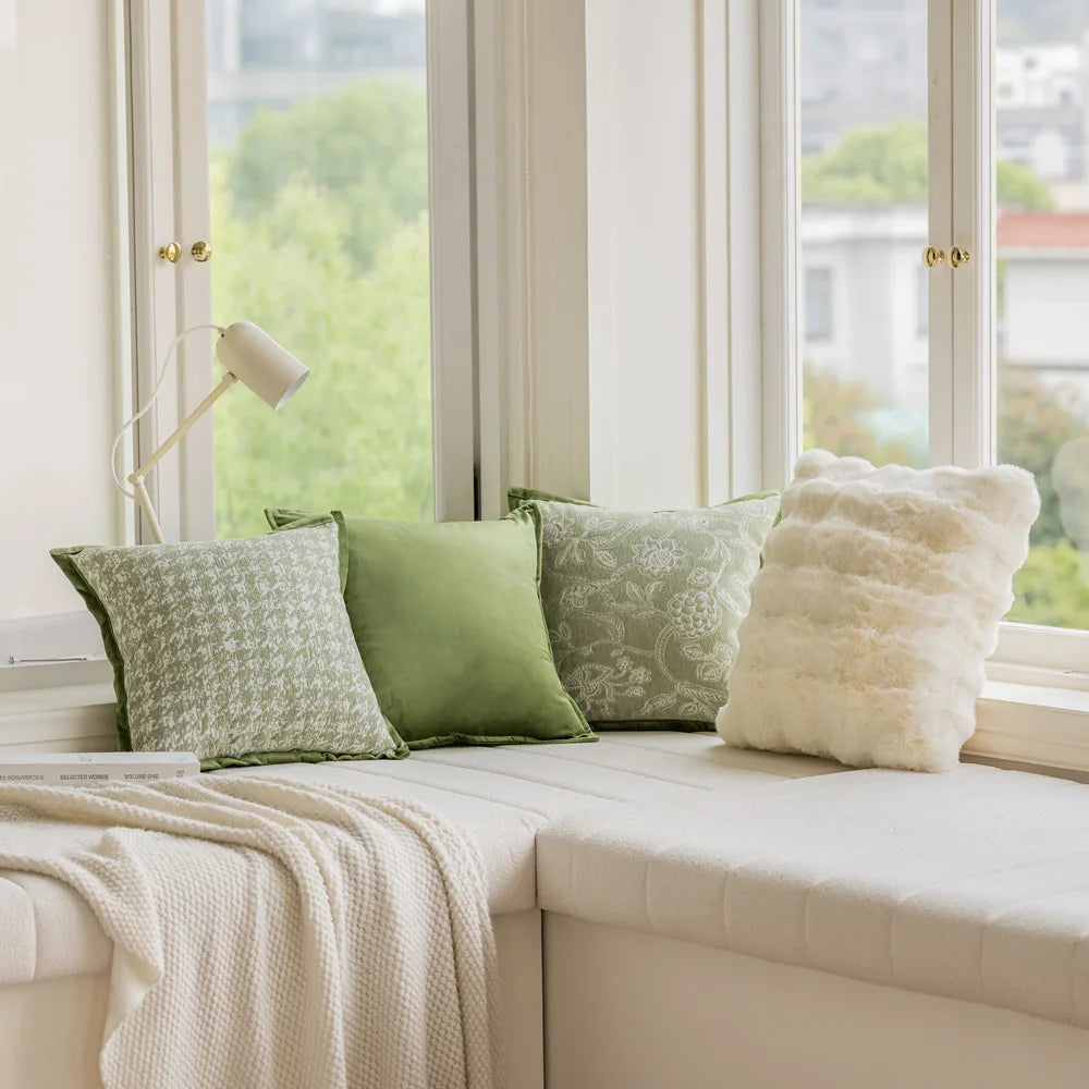 Coussin Déco : Housse Chenille Jacquard 45x45cm